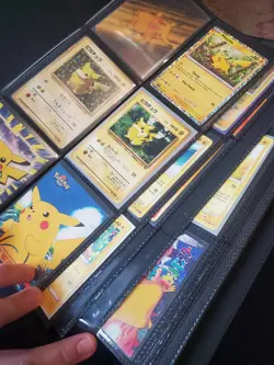 Vintage - Current Pokemon Binder (Leather With 75 Cards & Stickers & Other) - Image 1