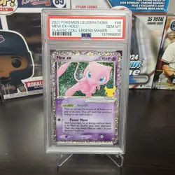 Pokemon Mew EX 25th Anniversary Celebration TCG Card 88/92 PSA 10 - Image 1