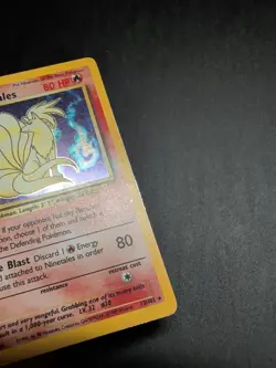| Ninetales | 12/102 (HP/DMG) Base Set Unlimited Holo Rare Pokemon Card WOTC - Image 2