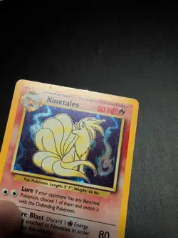 | Ninetales | 12/102 (HP/DMG) Base Set Unlimited Holo Rare Pokemon Card WOTC - Image 3