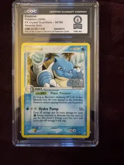 World Record Holder Blastoise Ex Crystal Guardian Reverse Holo Pokemon Card - Image 1