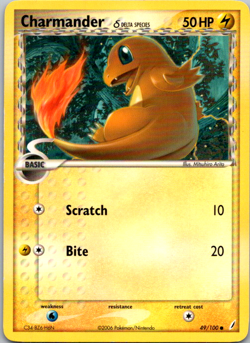 Charmander - 49/100 - Pokemon Crystal Guardians Non-Holo Card LP - Image 1