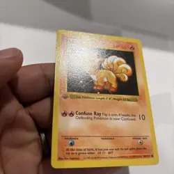 Vulpix 1st Edition Base Set Shadowless Card Pokemon TCG 68/102 Card B - Image 3