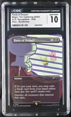 2025 MTG Secret Lair SpongeBob - Force of Despair #1936 - CGC 10 Gem Mint - Image 1