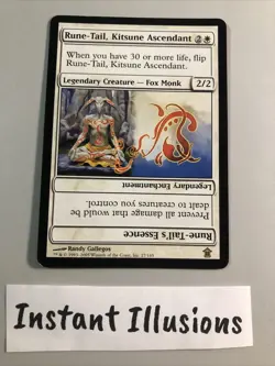 NM Rune-Tail, Kitsune Ascendant - Saviors of Kamigawa Mtg Tcg - Image 1