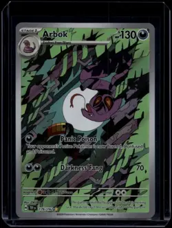 Pokemon TCG Arbok 176/162 Temporal Forces Illustration Rare NM - Image 1