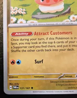 Tatsugiri 131/167 Uncommon Scarlet & Violet: Twilight Masquerade Pokemon TCG - Image 4