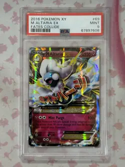 2016 POKEMON XY FAES COLLIDE M ALTARIA EX 69/124 PSA 9 MINT - Image 3