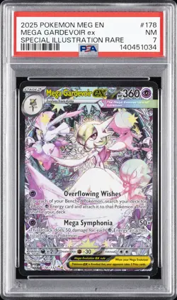 2025 POKEMON MEG EN-MEGA EVOLUTION #178 MEGA GARDEVOIR EX PSA 7 - Image 1
