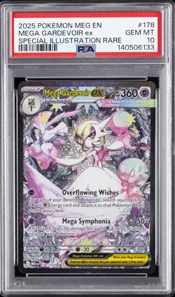 2025 POKEMON MEG EN-MEGA EVOLUTION #178 MEGA GARDEVOIR EX PSA 10 - Image 1