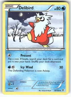 Delibird Boundaries Crossed Uncommon Pokemon Moderately played - Image 1