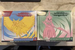 (SET OF 2!) Pokemon Paradox Rift ETBs Roaring Moon & Iron Valiant - Image 1