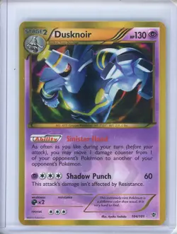 2013 Dusknoir Holo Secret Rare Plasma Blast 104/101 Pokemon LP - Image 1