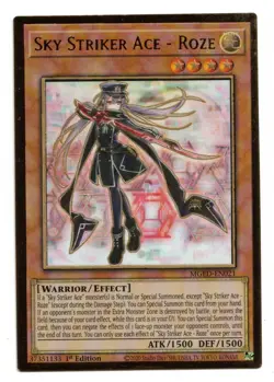 Yu-Gi-Oh Card: Sky Striker Ace - Roze MGED-EN021 Gold Rare 1st Edition! NM - Image 1