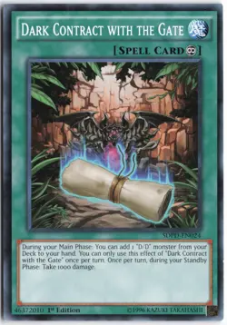 Yugioh - Dark Contract with the Gate SDPD-EN024 1st Edition - Structure Deck: Pe - Image 1