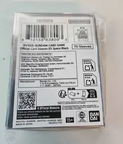 Gundam Card Game Official Card Sleeves (70) EX Space Black Bandai Card Fest - Image 2