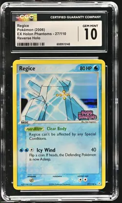 CGC 10 Regice EX Holon Phantoms 27/110 Reverse Holo Stamped Pokemon Card - Image 1
