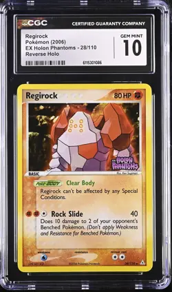 CGC 10 Regirock EX Holon Phantoms 28/110 Reverse Holo Stamped Pokemon Card - Image 1
