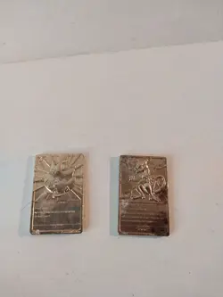 2 Pokemon Gold Metal Togepi & Mewtwo Collectible Cards from Burger King - Image 4