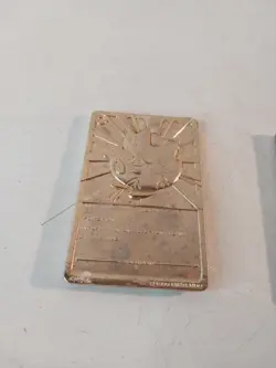 2 Pokemon Gold Metal Togepi & Mewtwo Collectible Cards from Burger King - Image 5