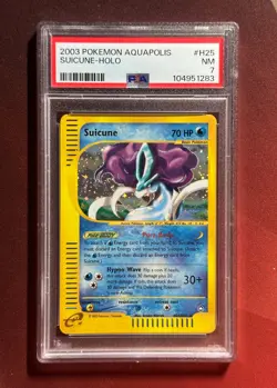 SUICUNE H25/H32 Aquapolis PSA 7 NM HOLO SWIRL E-Series E-Reader Pokemon TCG card - Image 1