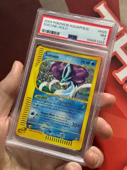 SUICUNE H25/H32 Aquapolis PSA 7 NM HOLO SWIRL E-Series E-Reader Pokemon TCG card - Image 3