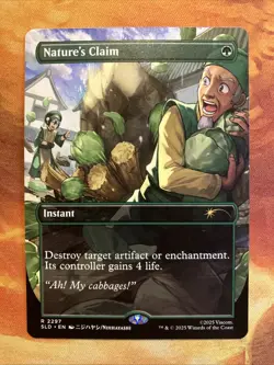 MTG Borderless Nature's Claim Secret Lair X Avatar: The Last Airbender NM!! - Image 1