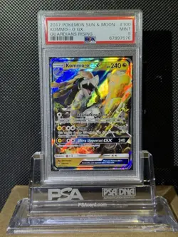 2017 POKEMON SUN & MOON GUARDIANS RISING KOMMO-O GX 100/145 PSA 9 MINT - Image 1
