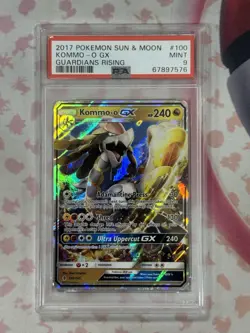 2017 POKEMON SUN & MOON GUARDIANS RISING KOMMO-O GX 100/145 PSA 9 MINT - Image 3
