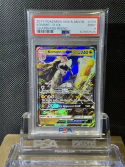 2017 POKEMON SUN & MOON GUARDIANS RISING KOMMO-O GX 100/145 PSA 9 MINT - Image 4