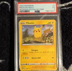 Pokemon Pikachu 007/015 McDonald's 2022 Holo Promo PSA EX 6 English - Image 1