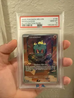 Pokemon Mega Evolution Marshadow Illustration 2025 PSA 10 Gem Mint #146 - Image 1