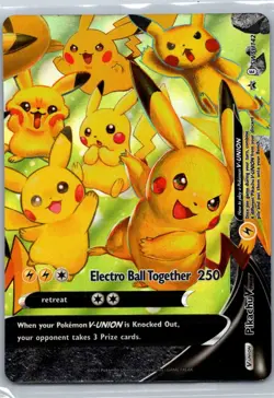 Pokemon TCG Pikachu V-UNION SWSH142/307 SWSH Black Star Promos LP - Image 1
