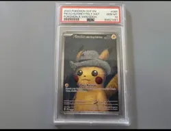 2023 POKEMON SVP EN-SV BLACK STAR PROMO #085 PIKACHU WITH GREY FELT HAT PSA 10 - Image 1