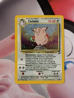 Pokemon TCG Clefable Base Set 2 5/130 Holo Unlimited Holo Rare - Image 1