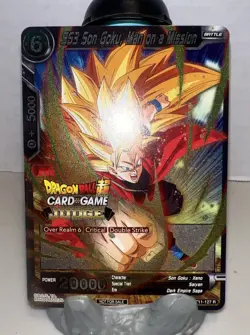 SS3 Son Goku Man on a Mission JUDGE STAMP Foil Dragon Ball Super Card Game NM - Image 1