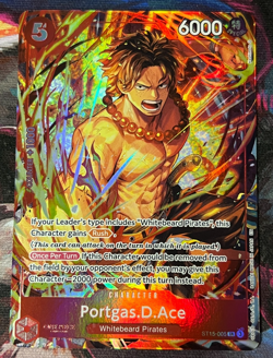 Portgas.D.Ace Illustration Box Vol.5 ST15-005 One Piece Promo Cards Foil SR NM - Image 1