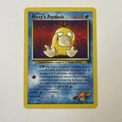 Pokemon TCG Gym Challenge Misty's Psyduck Card 90/132 Regular Common Non Holo - Image 1