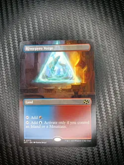 MTG #372 Aetherdrift - Riverpyre Verge (Borderless) Rare -Red_Iron_Oxide SPECIAL - Image 4