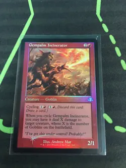 MTG Magic The Gathering Gempalm Incinerator Foil DMR Retro Frame Goblin - Image 1