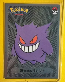 💥 Shiny GENGAR Pokemon Vintage Art CARD Metallic Foil Collectible Anime NM💥 - Image 1