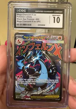 Pokemon Mega Charizard Ex UPC Black Star Promo! Cgc 10 Gem Mint! - Image 1