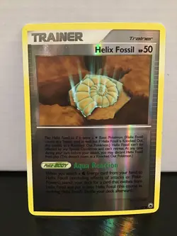 Helix Fossil Pokemon Majestic Dawn 91/100 Reverse Holo Common - Image 1