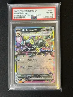 Pokemon Umbreon EX 060/131 Prismatic Evolutions Surprise Box Exclusive PSA 8 - Image 1