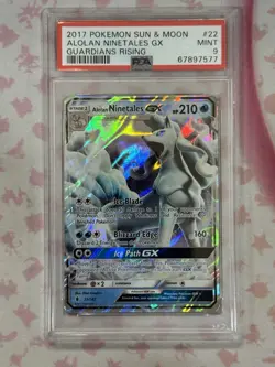 2017 POKEMON SUN & MOON GUARDIANS RISING ALOLAN NINETALES GX 22/145 Psa 9 MINT - Image 3