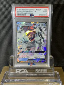 2017 POKEMON SUN & MOON GUARDIANS RISING ALOLAN NINETALES GX 22/145 Psa 9 MINT - Image 4
