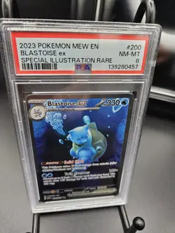 2023 Pokemon MEW EN-151 Special Illustration Rare #200 Blastoise EX PSA 8 - Image 2