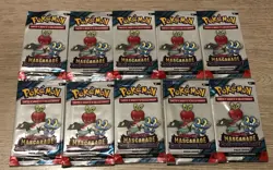 LOT DE 10 BOOSTER ECHANTILLON PACK LOISIR CARTE POKEMON MASCARADE CREPUSCULAIRE - Image 1