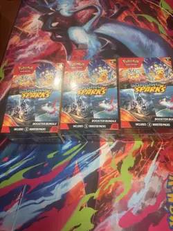 Pokemon TCG Surging Sparks Booster Bundle New Sealed (LOT OF 3) - Image 1