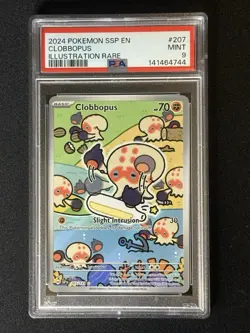 2024 Pokemon Surging Sparks Clobbopus 207/191 IR Mint PSA 9 US MINT - Image 1